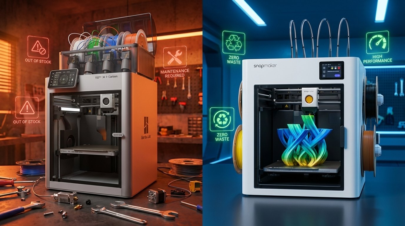 3D Yazıcı Pazarında Yeni Dönem: Bambu Lab'ın Servis Krizi ve Snapmaker U1 Devrimi