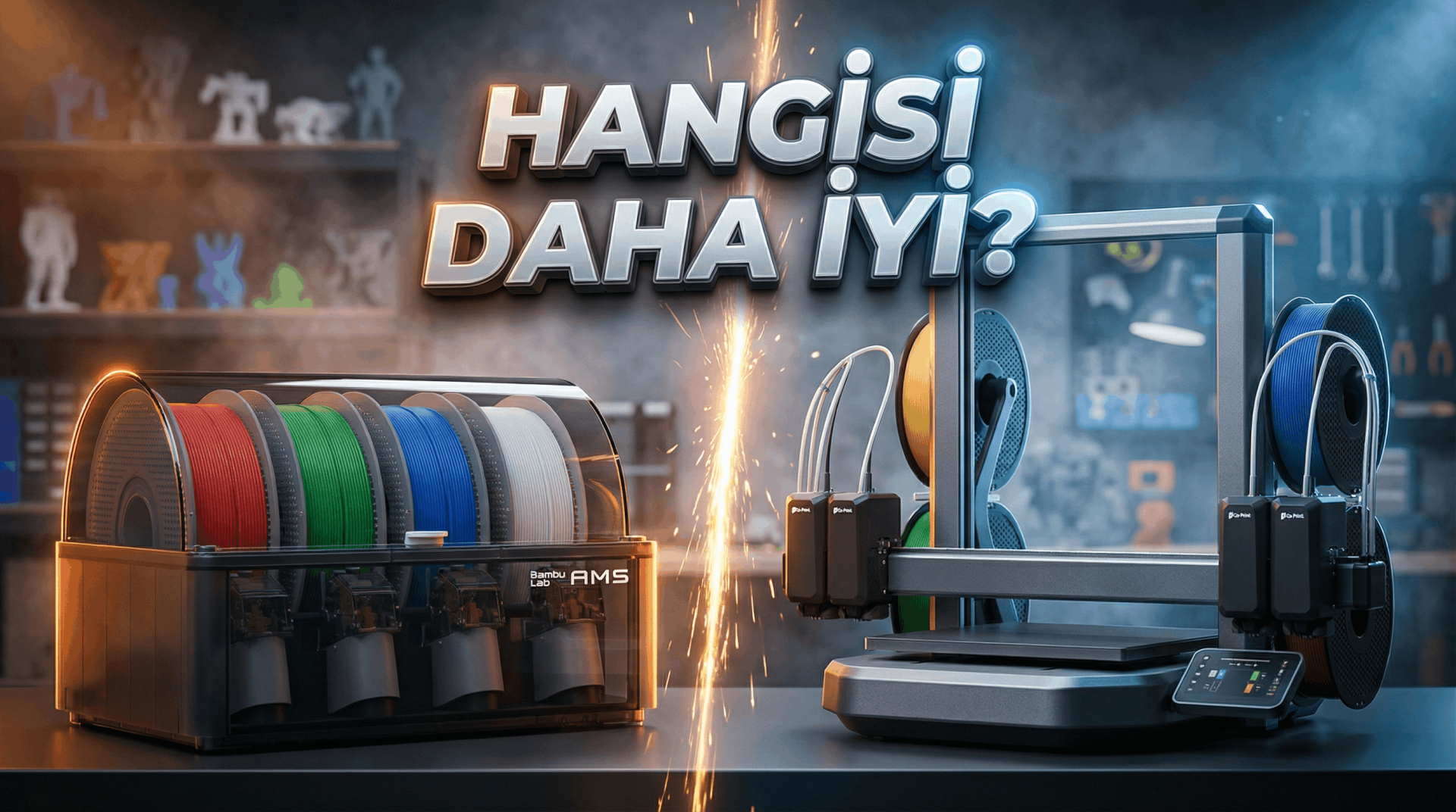 Bambu Lab AMS vs. Co Print Quadro: 2026 Çok Renkli Baskı Savaşları — 4000 Kelimelik Mega Karşılaştırma
