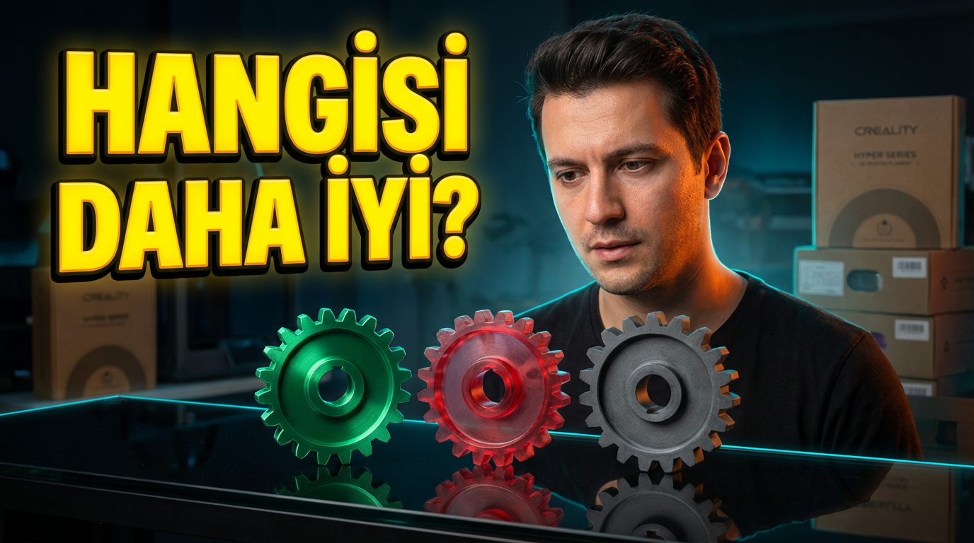 PLA vs PETG vs ABS: Hangi Filamenti Seçmelisiniz? (Detaylı Karşılaştırma)